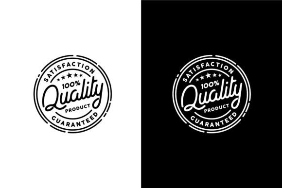 100 Guaranteed Quality Stamp Label Logo: A Versatile Design for Every Need