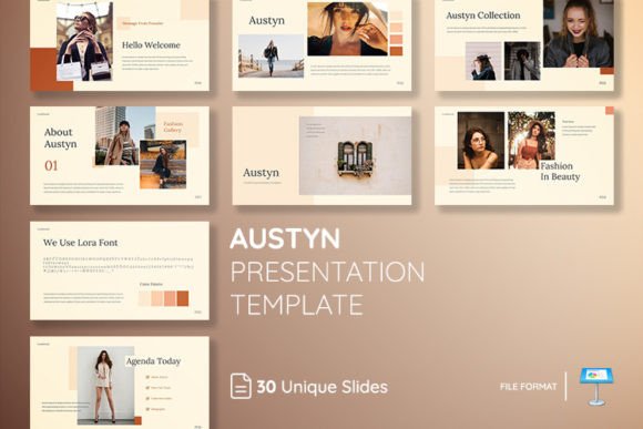 AUSTYN Keynote Presentation Template: A Modern Tool for Business and Multipurpose Presentations