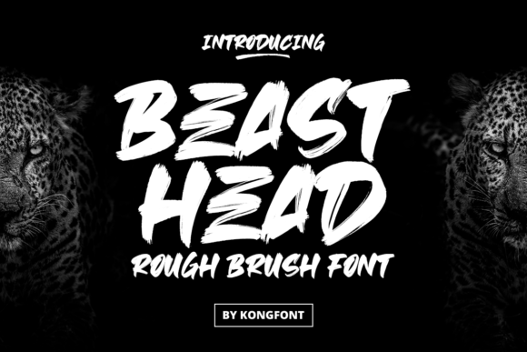 Beast Head: A Bold and Versatile Brush Font for Creative Designs