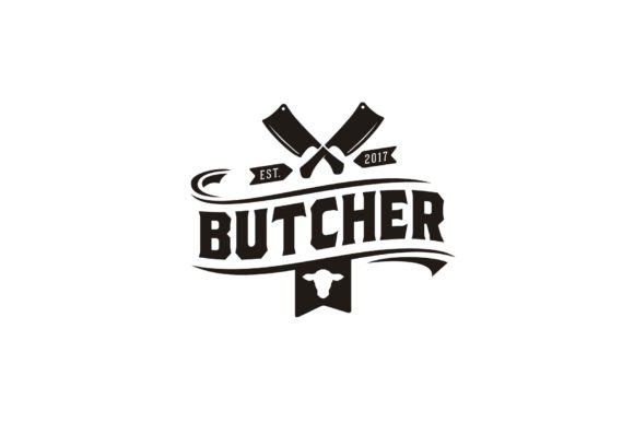 Cleaver Knife Angus Head Butcher Logo: A Versatile Vector Asset for Creative and Commercial Use