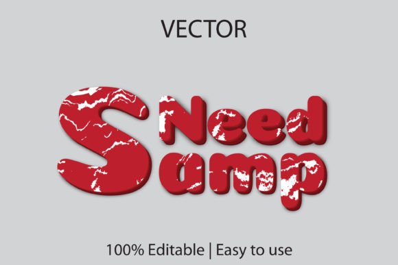 Editable Need Samp Vector Text Effect