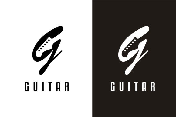 Letter G Guitar Guitarist Music Logo