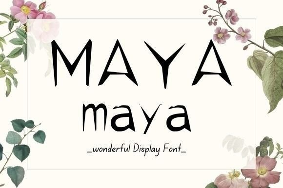 Maya: A Whimsical Display Font