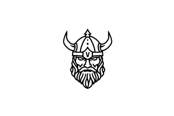 Norse Viking Helmet Head Face Game Logo: A Unique Design for Modern Creators