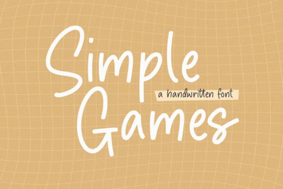 Simple Games: A Handwritten Font for Creative Expression